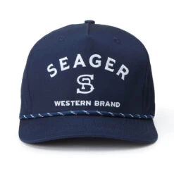 Seager Branded Snapback Hat - Navy 8 Seager Branded Snapback Hat - Navy -DADDIES Skate Gear 00840409710564 3
