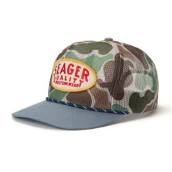 Seager Old Town All Mesh Snapback Hat - Duck Camo