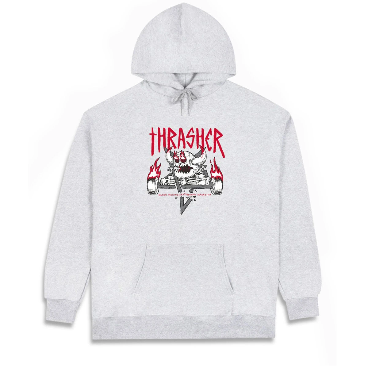Thrasher X Toy Machine Monster-Gram Hoodie - Ash Grey 3 Thrasher X Toy Machine Monster-Gram Hoodie - Ash Grey