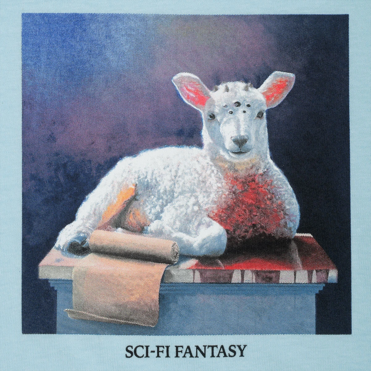 Sci-Fi Fantasy Lamb T-Shirt - Chambray 6 Sci-Fi Fantasy Lamb T-Shirt - Chambray - Image 4