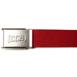 CCS Silver Logo Buckle Belt - Red -DADDIES Skate Gear 11 14 2212947