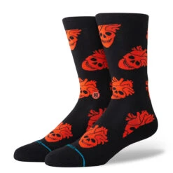 Stance Fallin In Skull Crew Socks - Black