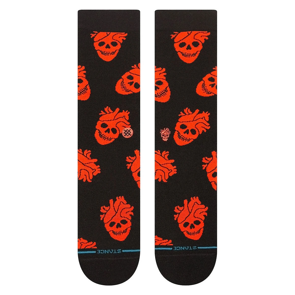Stance Fallin In Skull Crew Socks - Black 4 Stance Fallin In Skull Crew Socks - Black - Image 2