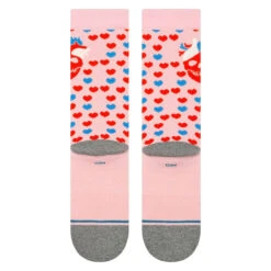 Stance Hearted Crew Socks - Pink -DADDIES Skate Gear 190107612456 3