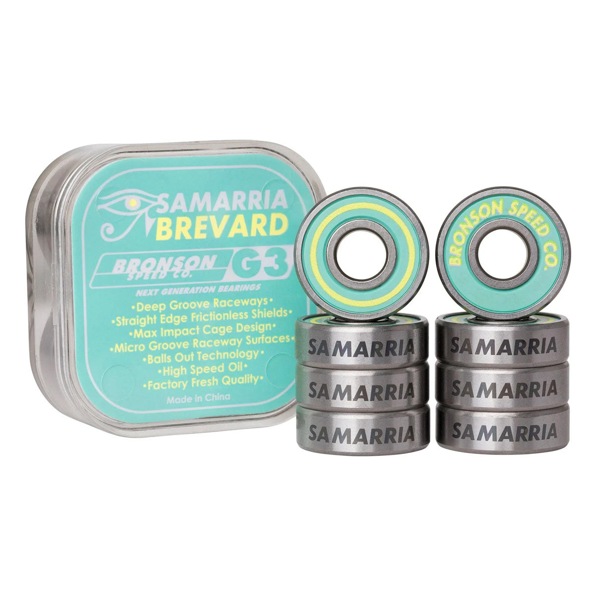 Bronson Samarria Brevard Pro G3 Bearings - Teal 3 Bronson Samarria Brevard Pro G3 Bearings - Teal