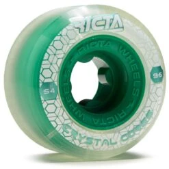 Ricta Crystal Cores Wide 95a Skateboard Wheels - Clear - 54mm