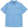 Independent Union Work Shirt - Work Blue W/Stripe -DADDIES Skate Gear 193172535071 1
