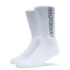 Independent Baseline Mid Crew Socks - White/Grey 2 Independent Baseline Mid Crew Socks - White/Grey -DADDIES Skate Gear 193172537655 1