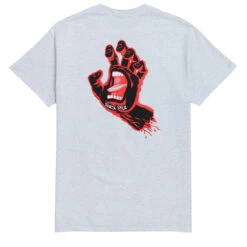 Santa Cruz Screaming Hand T-Shirt - Ash/Black/Red