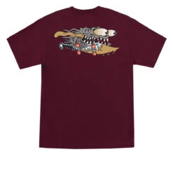 Santa Cruz Meek Slasher T-Shirt - Maroon/Grey