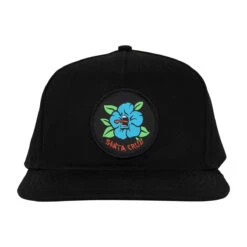 Santa Cruz Screaming Hibiscus Snapback Hat - Black -DADDIES Skate Gear 193172548330 3