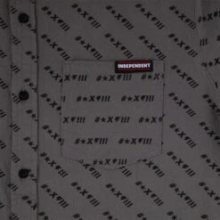 Independent Exclamation Party Shirt - Smoke Grey -DADDIES Skate Gear 193172548637 3