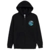 Santa Cruz Wave Dot Zip Hoodie - Black/Teal -DADDIES Skate Gear 193172558896 1