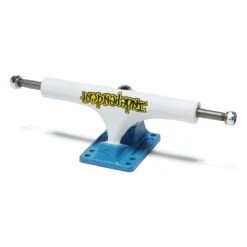 Independent Stage 4 Pro Mark Gonzales Flat Skateboard Trucks - White/Blue - 151mm