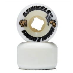 OJ Double Duro 101a/95a Skateboard Wheels - White - 53mm -DADDIES Skate Gear 193172561834 2