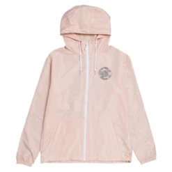 Santa Cruz Womens MFG Dot Lined Windbreaker Jacket - Blush/White