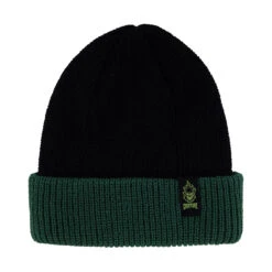 Creature Bonehead Label Long Shoreman Beanie - Black/Green