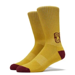 Creature Drop Out Crew Socks - Gold
