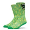 Santa Cruz Allover Screaming Strip Crew Socks - Screaming Slime -DADDIES Skate Gear 193172567126 1