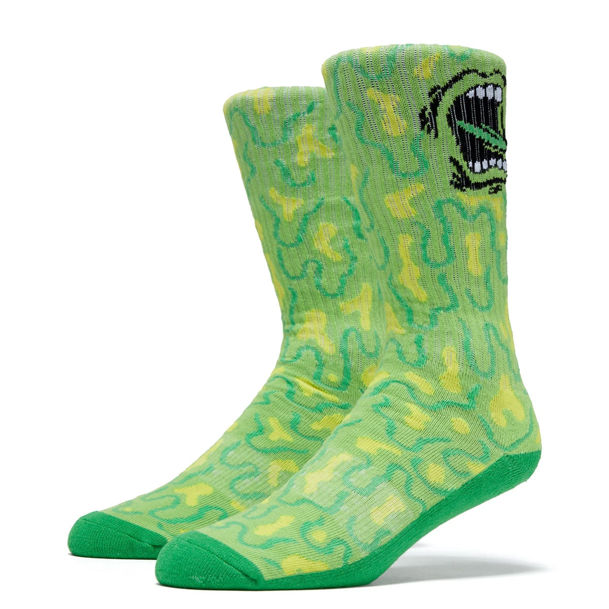 Santa Cruz Allover Screaming Strip Crew Socks - Screaming Slime 3 Santa Cruz Allover Screaming Strip Crew Socks - Screaming Slime