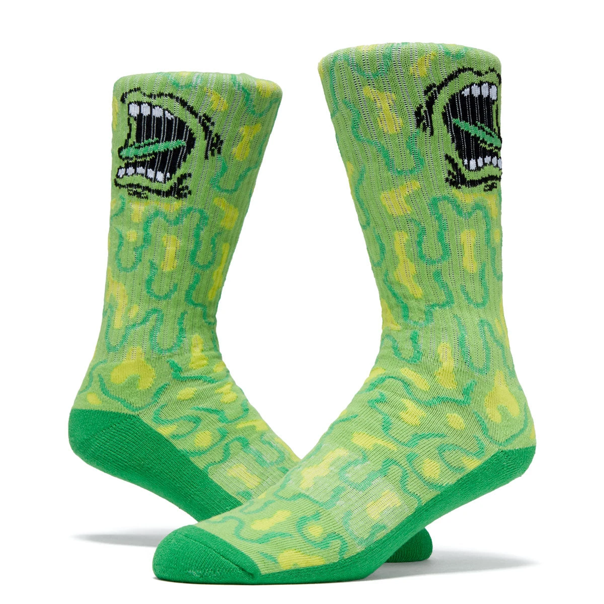 Santa Cruz Allover Screaming Strip Crew Socks - Screaming Slime 4 Santa Cruz Allover Screaming Strip Crew Socks - Screaming Slime - Image 2