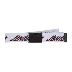 Santa Cruz Flame Dot Strip Web Belt - White