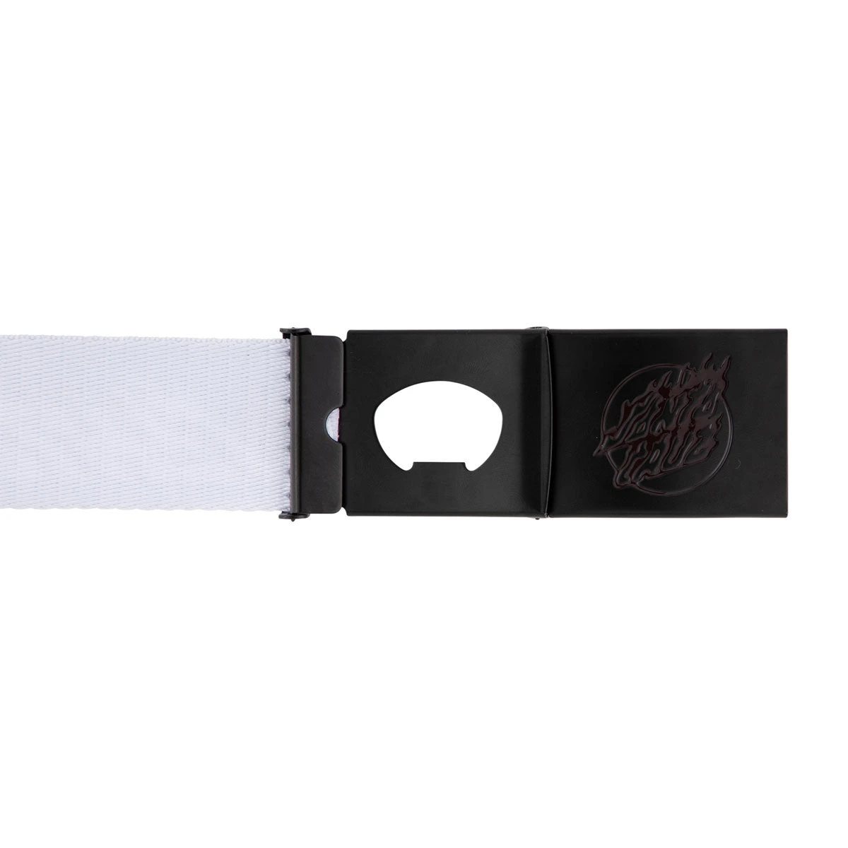 Santa Cruz Flame Dot Strip Web Belt - White 4 Santa Cruz Flame Dot Strip Web Belt - White - Image 2