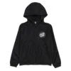Santa Cruz Youth Opus Dot Chest Hooded Windbreaker Jacket - Black -DADDIES Skate Gear 193172567560 1