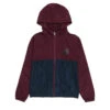 Santa Cruz Youth Opus Dot Chest Hooded Windbreaker Jacket - Maroon/Classic Navy -DADDIES Skate Gear 193172567607 1