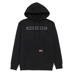 Independent Bar Logo Reflective Hoodie - Black/Reflective