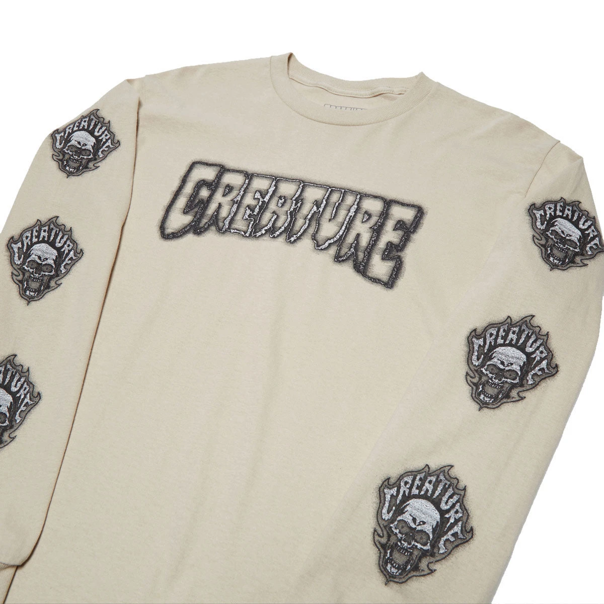 Creature Bonehead Glitch Long Sleeve T-Shirt - Sand 4 Creature Bonehead Glitch Long Sleeve T-Shirt - Sand - Image 2