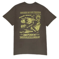Independent Bratrud Notebook T-Shirt - Olive -DADDIES Skate Gear 193172570195 2