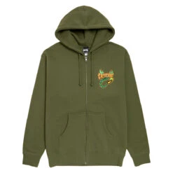 Creature Deadly Sands Zip Up Hoodie - Army