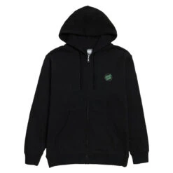 Santa Cruz Womens Tone Stamped Dot Zip Up Hoodie - Black