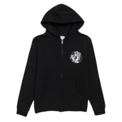 Santa Cruz Youth Hand Dot Zip Up Hoodie - Black