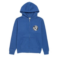Santa Cruz Youth Hand Dot Zip Up Hoodie - Royal Heather