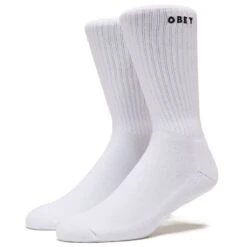 Obey Bold Socks - White