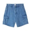 Obey Bigwig Baggy Denim Cargo Shorts - Light Indigo -DADDIES Skate Gear 193259974038 1
