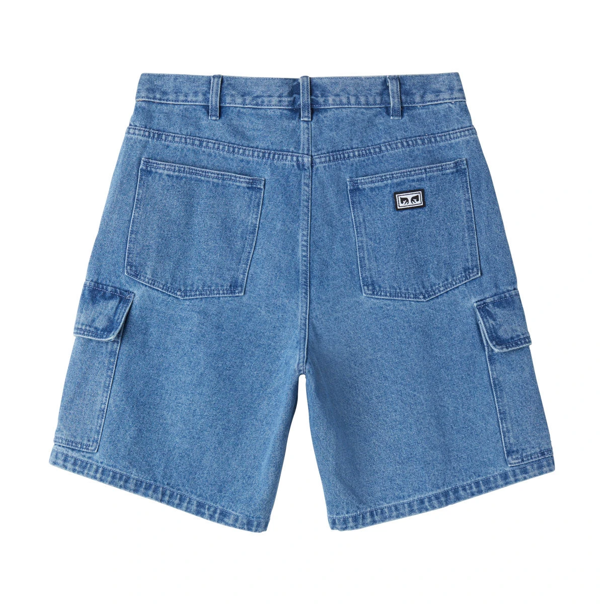 Obey Bigwig Baggy Denim Cargo Shorts - Light Indigo 4 Obey Bigwig Baggy Denim Cargo Shorts - Light Indigo - Image 2