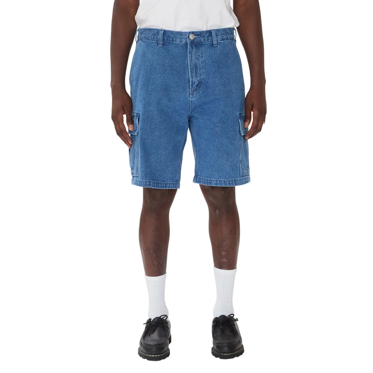 Obey Bigwig Baggy Denim Cargo Shorts - Light Indigo 5 Obey Bigwig Baggy Denim Cargo Shorts - Light Indigo - Image 3