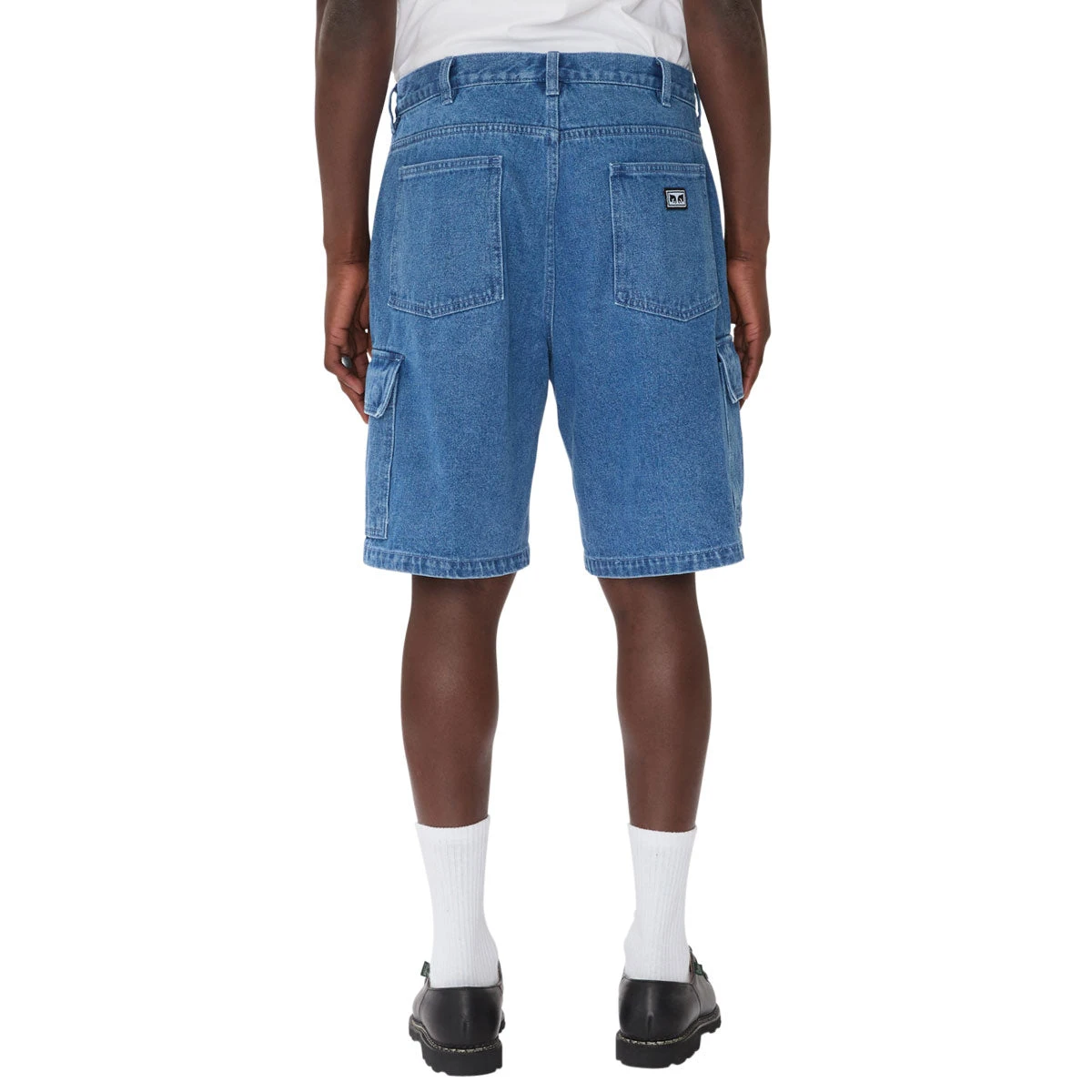 Obey Bigwig Baggy Denim Cargo Shorts - Light Indigo 7 Obey Bigwig Baggy Denim Cargo Shorts - Light Indigo - Image 5