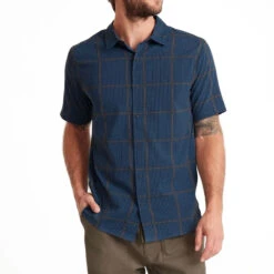 Roark Bless Up Shirt - Navy Plaid