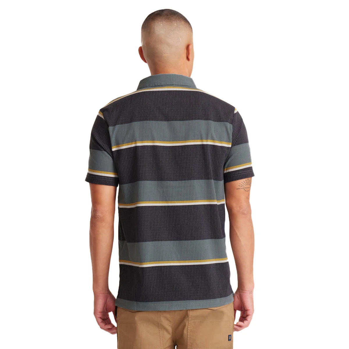 Roark Bless Up Polo Shirt - Forest Stripe 4 Roark Bless Up Polo Shirt - Forest Stripe - Image 2