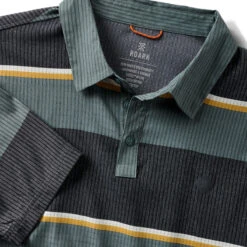 Roark Bless Up Polo Shirt - Forest Stripe 10 Roark Bless Up Polo Shirt - Forest Stripe -DADDIES Skate Gear 193313280983 4