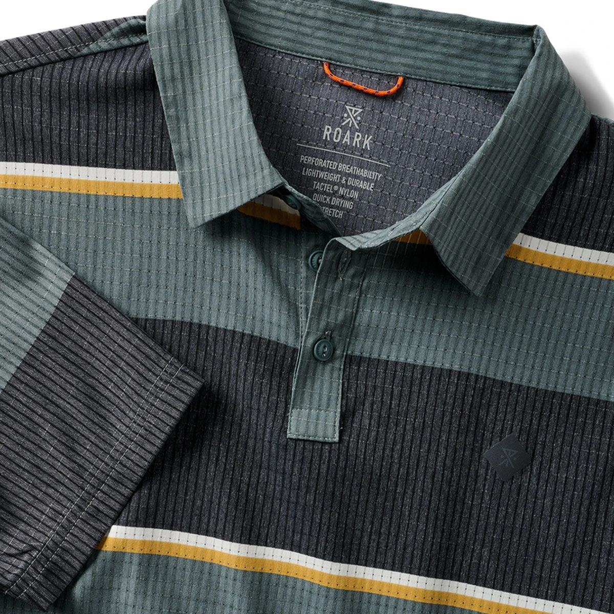 Roark Bless Up Polo Shirt - Forest Stripe 6 Roark Bless Up Polo Shirt - Forest Stripe - Image 4
