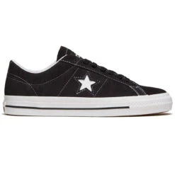 Converse One Star Pro Ox Shoes - Black/Black/White