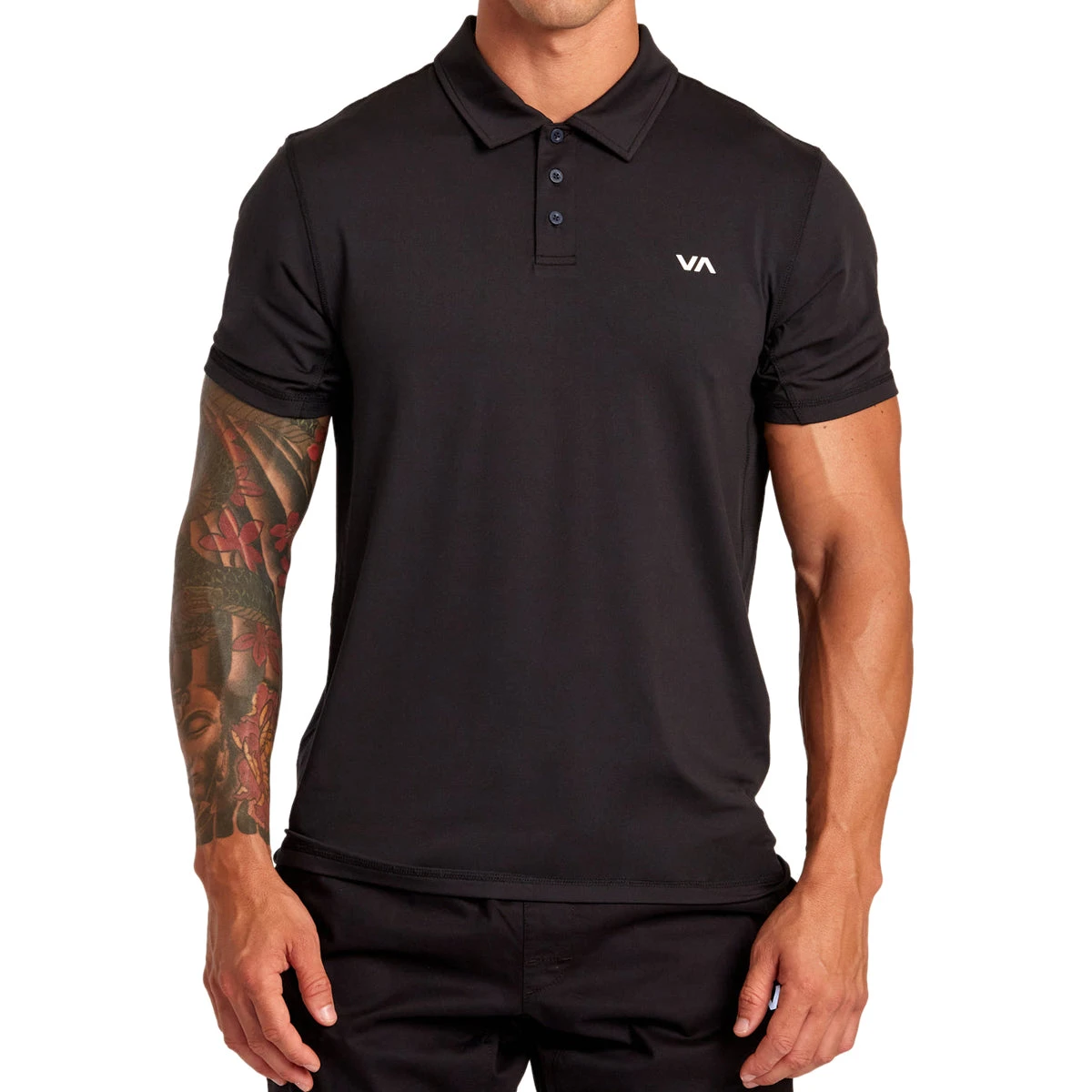 RVCA Sport Vent Polo Shirt - Black 3 RVCA Sport Vent Polo Shirt - Black