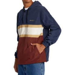 RVCA Meyer II Packable Anorak Jacket - Moody Blue -DADDIES Skate Gear 194687883503 3