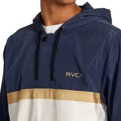 RVCA Meyer II Packable Anorak Jacket - Moody Blue -DADDIES Skate Gear 194687883503 4