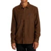 RVCA Harvest Neps Flannel Long Sleeve Shirt - Bombay Brown